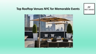 Top Rooftop Venues NYC for Memorable Events