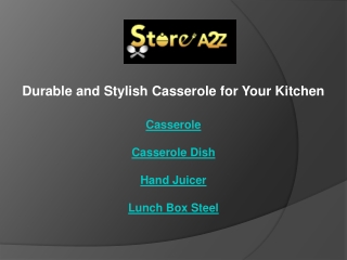 Durable and Stylish Casserole for Your Kitchen