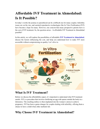Affordable IVF Treatment in Ahmedabad