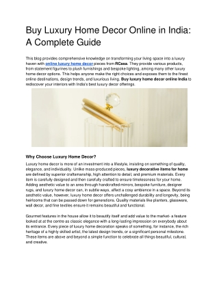 Buy Luxury Home Decor Online in India_ A Complete Guide - Google Docs