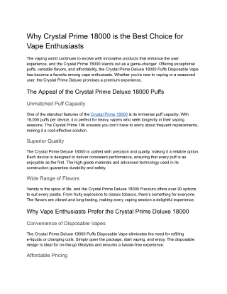 Crystal Prime 18000