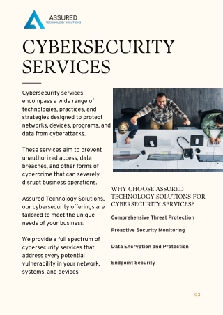 Cybersecurity Services | Assured Technology Solutions