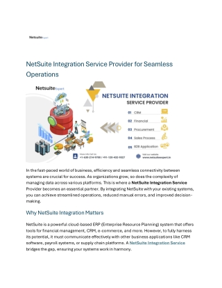 NetSuite Integration Service Provider for Seamless Operations