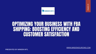 Optimizing Your Business with FBA Shipping Boosting Efficiency and Customer Satisfaction