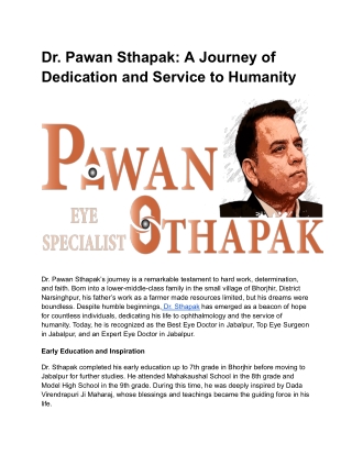 Dr. Pawan Sthapak_ A Journey of Dedication and Service to Humanity