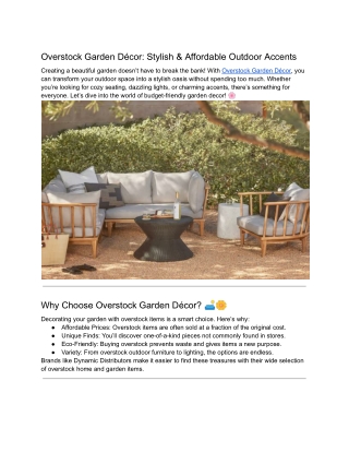 Overstock Garden Décor_ Stylish & Affordable Outdoor Accents