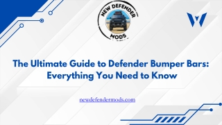 Why Invest in a Defender Bumper Bar