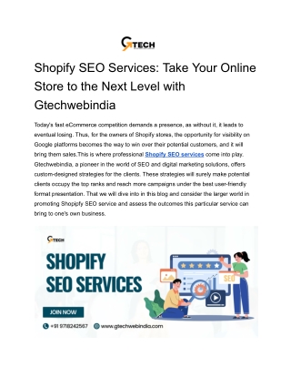 Take Your Online Store to the Next Level with Gtechwebindia