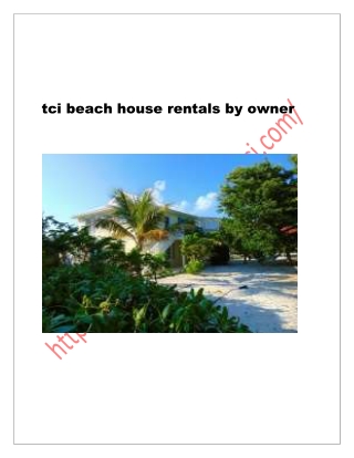 tci beach house rentals by owner