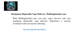 Marijuana Disposable Vape Delivery Bubbaplanetla1.com