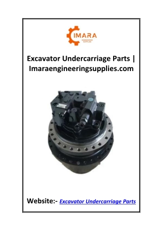 Excavator Undercarriage Parts  Imaraengineeringsupplies.com