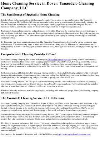 Yanaudelo Cleaning Service