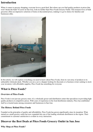 Discover the Best Deals at Pitco Foods Grocery Outlet in San Jose