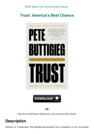 READ Books Trust America's Best Chance