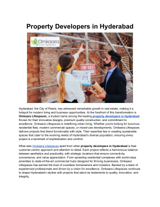 Property Developers in Hyderabad
