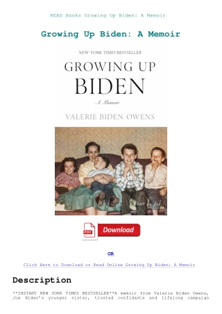 READ Books Growing Up Biden A Memoir