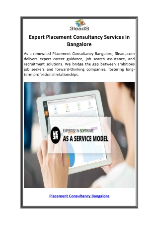 Expert Placement Consultancy Services in Bangalore