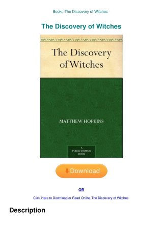 Books The Discovery of Witches
