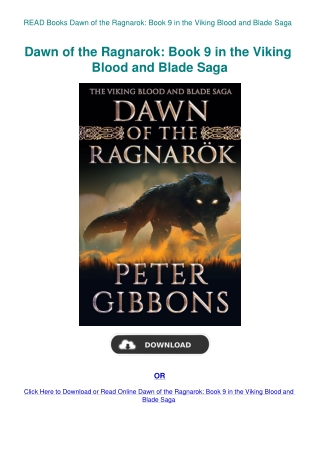 READ Books Dawn of the Ragnarok Book 9 in the Viking Blood and Blade Saga