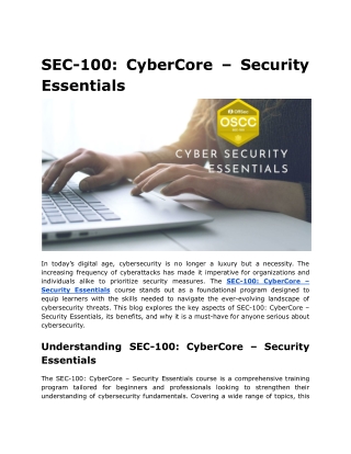 SEC-100_ CyberCore – Security Essentials