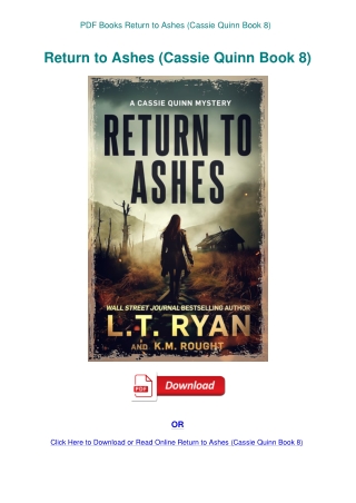 PDF Books Return to Ashes (Cassie Quinn Book 8)