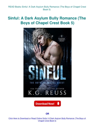 READ Books Sinful A Dark Asylum Bully Romance (The Boys of Chapel Crest Book 5)