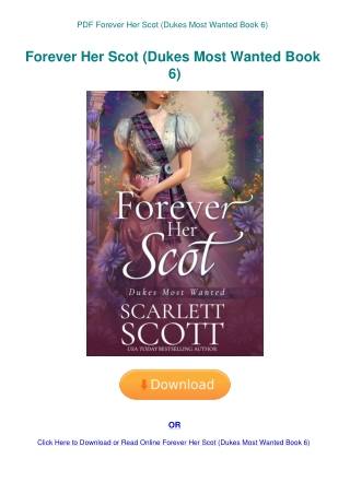 PDF Forever Her Scot (Dukes Most Wanted Book 6)