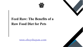 Feed Raw The Benefits of a Raw Food Diet for Pets