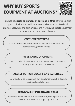 Why Buy Sports Equipment At Auctions?