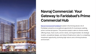 Navraj Commercial Faridabad - Top Notch Commercial Hub