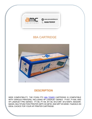 88A CARTRIDGE - AMC Solutions  Computer Repair Services at Home