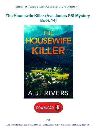 Books The Housewife Killer (Ava James FBI Mystery Book 14)