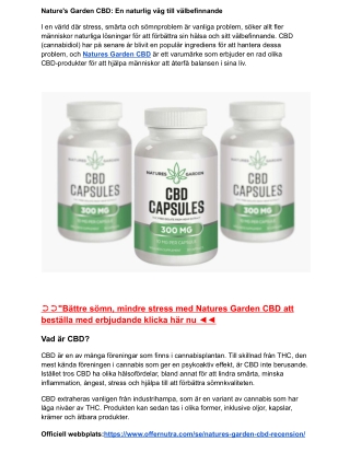 Natures Garden CBD