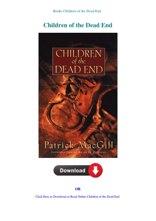 Books Children of the Dead End