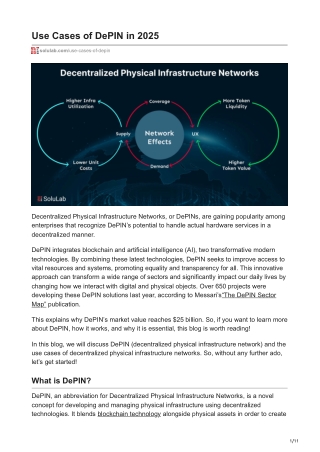 Use Cases of DePIN in 2025