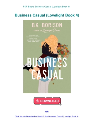 PDF Books Business Casual (Lovelight Book 4)