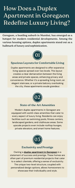 How Does a Duplex Apartment in Goregaon Redefine Luxury Living?