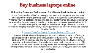 Buy business laptops online