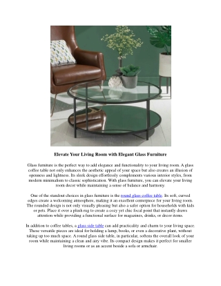 Transform Your Living Room with Stylish Glass Coffee and Side Tables