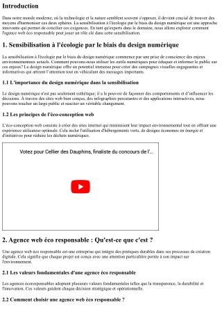 Sensibilisation à l'écologie par le biais du design numérique