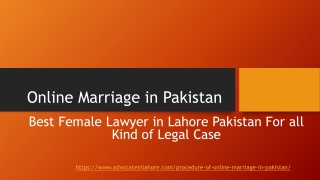 Online Marriage in Pakistan