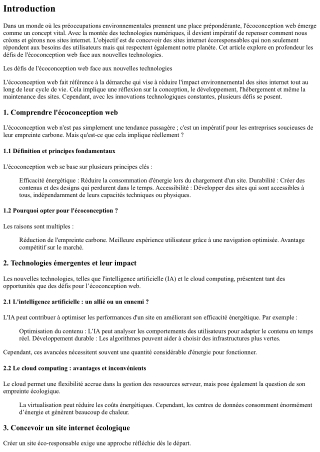 Les défis de l'écoconception web face aux nouvelles technologies