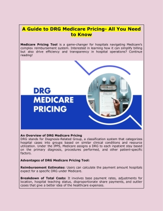 A Guide to DRG Medicare Pricing- All You Need to Know (1)