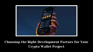 Choosing the Right Development Partner for Your Crypto Wallet Project