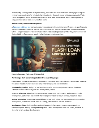 Flash Loan arbitrage bot - Maximize Your Crypto trading Profit