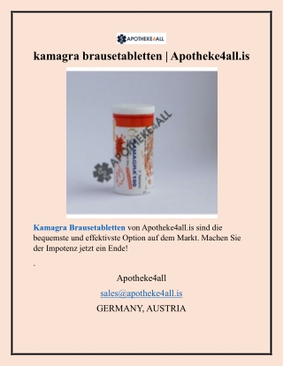kamagra brausetabletten  Apotheke4all.is