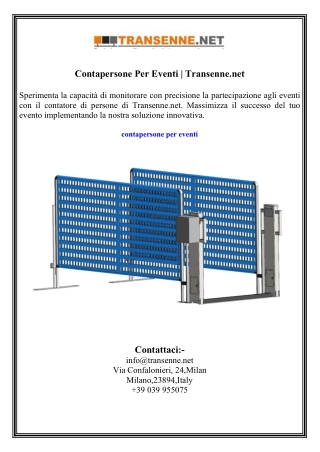 Contapersone Per Eventi  Transenne.net