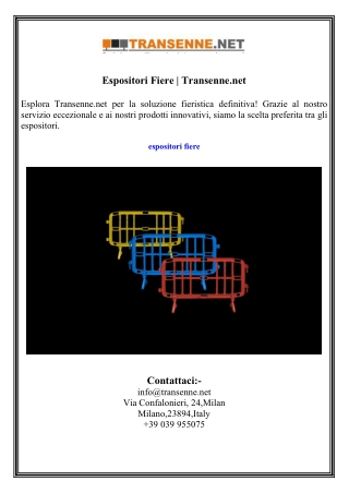 Espositori Fiere  Transenne.net