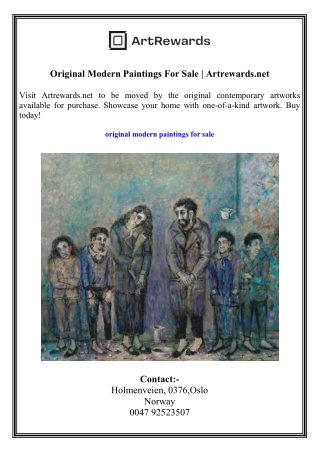 Original Modern Paintings For Sale  Artrewards.net