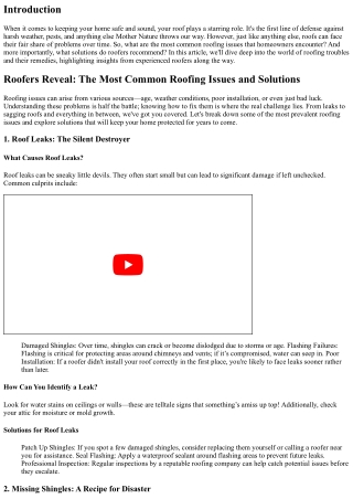 Roofers Reveal: The Most Common Roofing Issues and Solutions